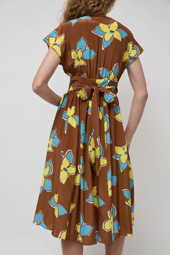 No.6 Scarlett Wrap Dress in Tobacco Stargazer