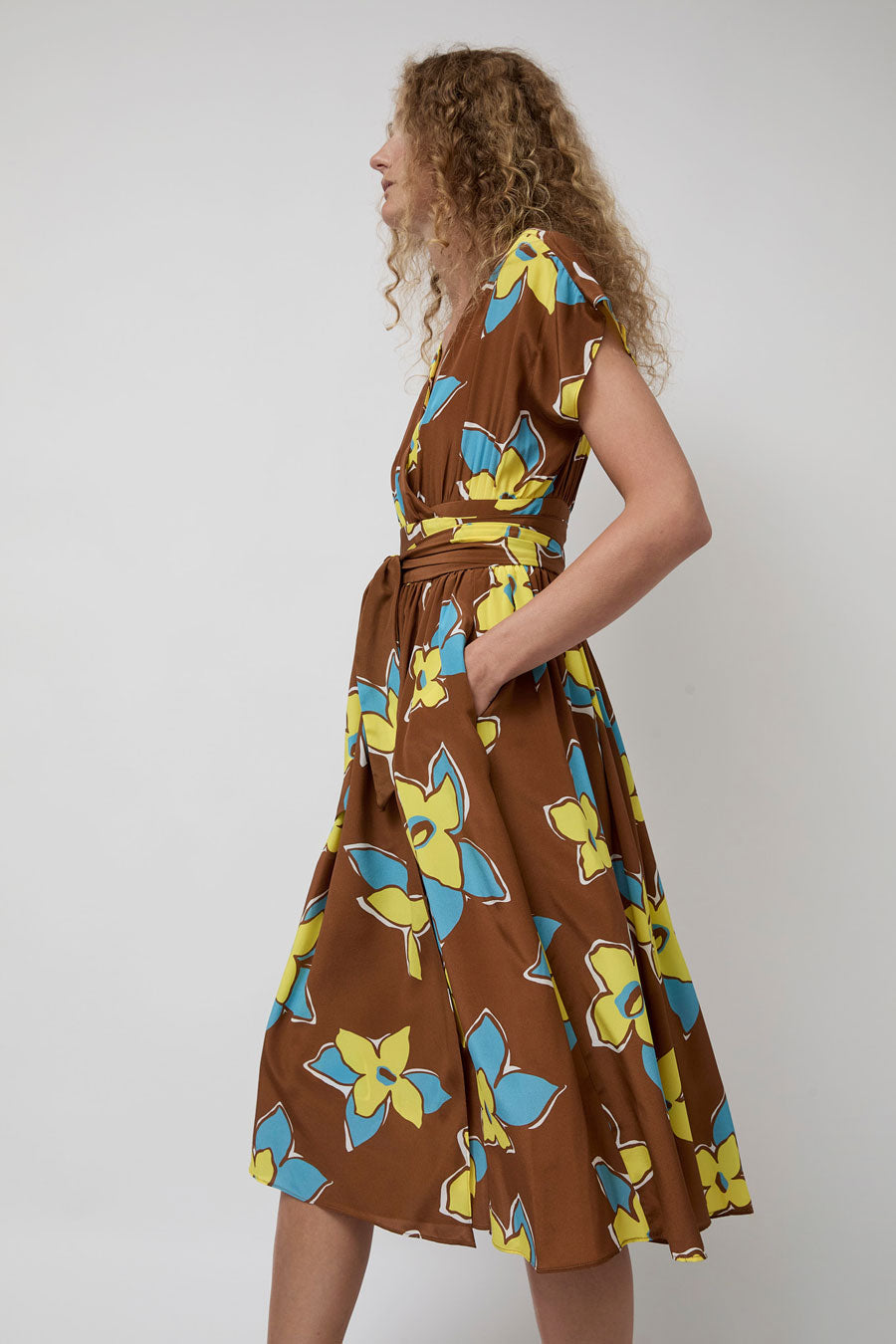 No.6 Scarlett Wrap Dress in Tobacco Stargazer