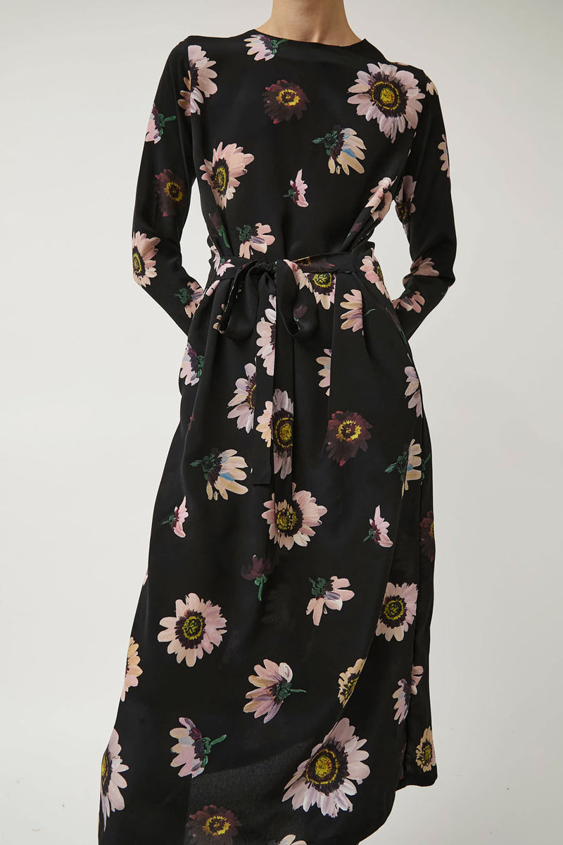 No.6 Simone Dress in Black and Pink Floral
