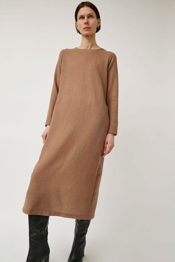slim fit dress slacks Think Of Me Midi Dress: Tan main image 0