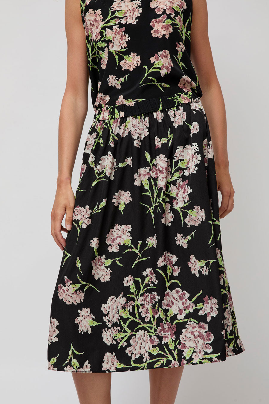 No.6 Sister Skirt in Black and Mauve Floral