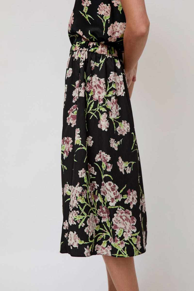 No.6 Sister Skirt in Black and Mauve Floral
