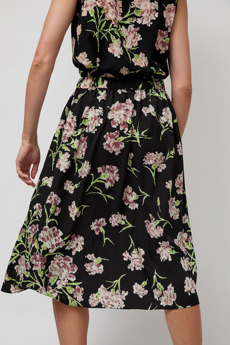 No.6 Sister Skirt in Black and Mauve Floral
