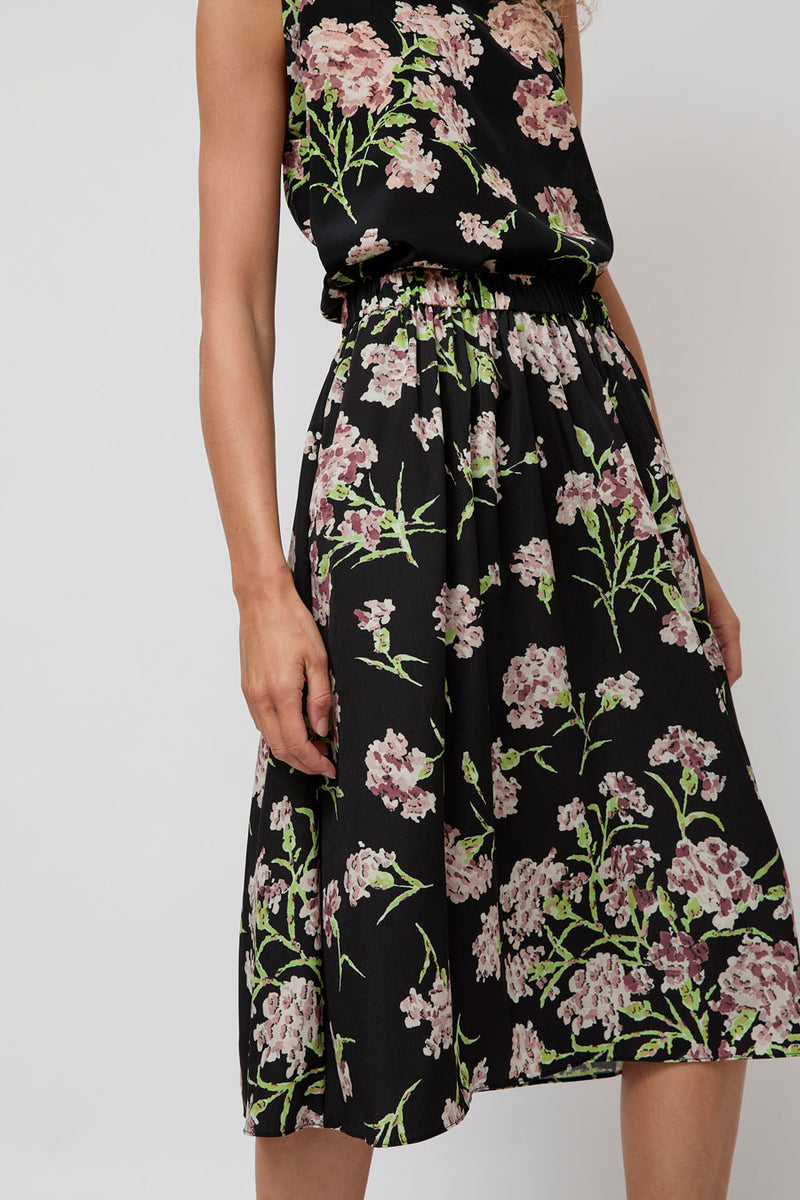 No.6 Sister Skirt in Black and Mauve Floral