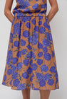 No.6 Sister Skirt in Tan and Violet Faux Croix