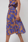 No.6 Sister Skirt in Tan and Violet Faux Croix