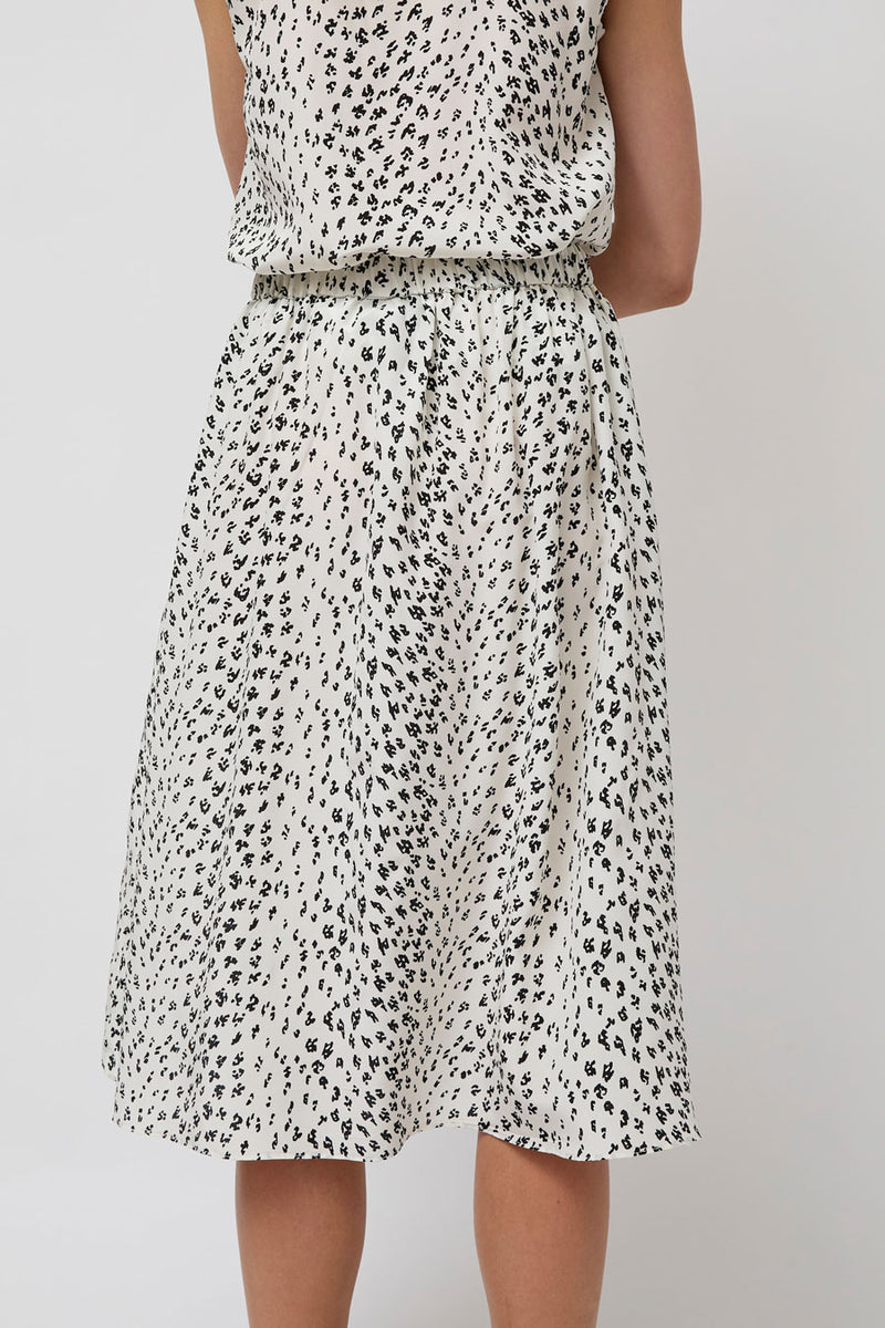 No.6 Sister Skirt in White and Black Cheetah Print