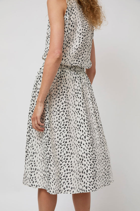 No.6 Sister Skirt in White and Black Cheetah Print