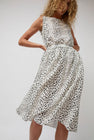 No.6 Sister Skirt in White and Black Cheetah Print