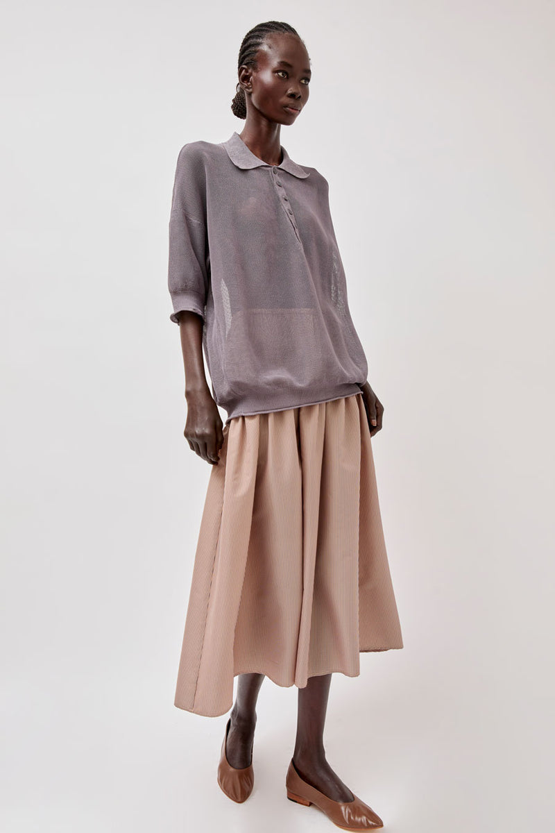 No.6 Sophia Skirt in Tan Stripe