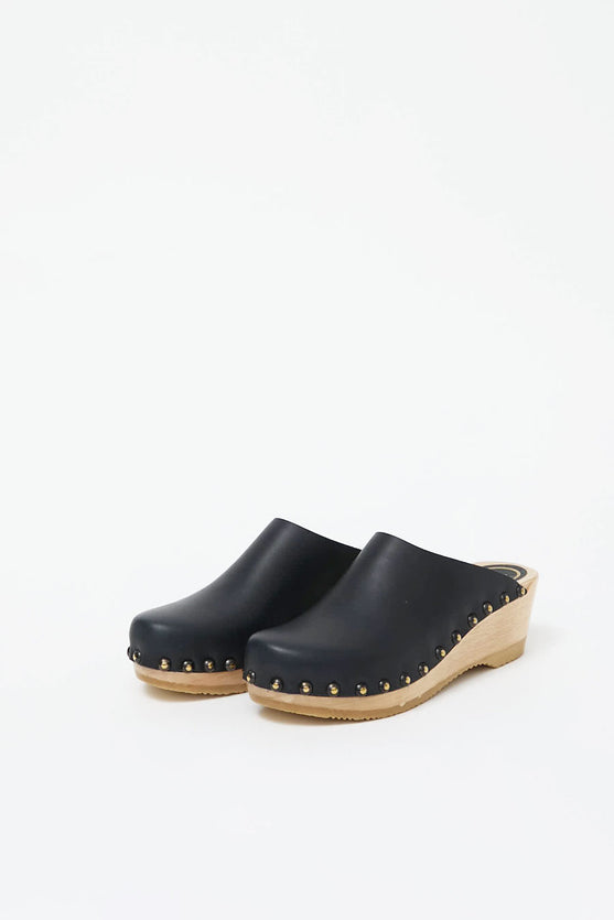 No.6 Sophie Studded Clog on Mid Wedge in Indigo
