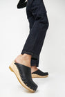 No.6 Sophie Studded Clog on Mid Wedge in Indigo