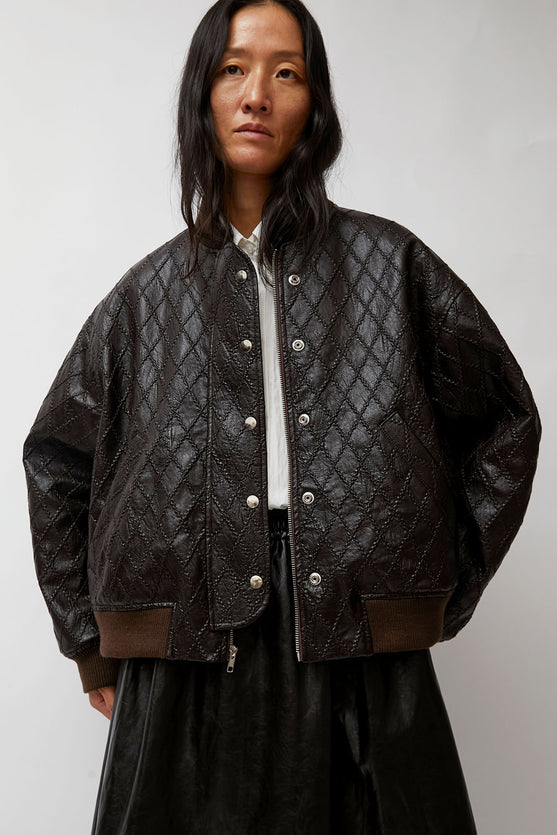 No.6 Theo Bomber in Brown Diamond