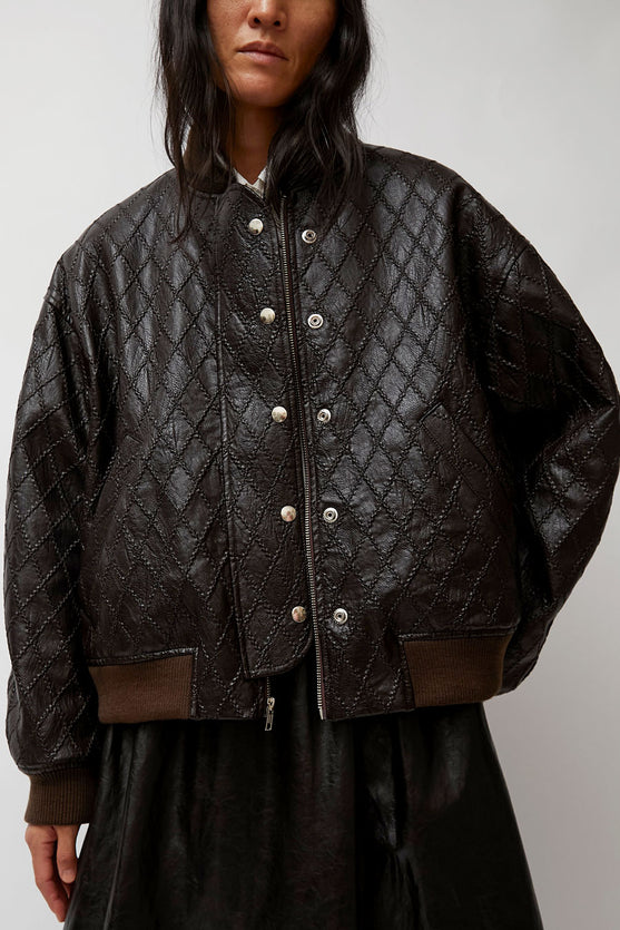 No.6 Theo Bomber in Brown Diamond