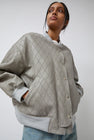 No.6 Theo Bomber in Grey Diamond