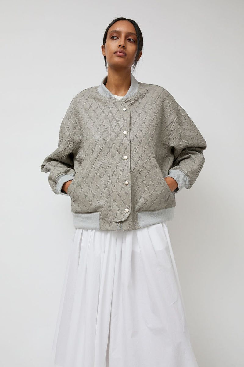 No.6 Theo Bomber in Grey Diamond