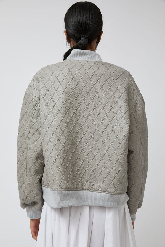 No.6 Theo Bomber in Grey Diamond