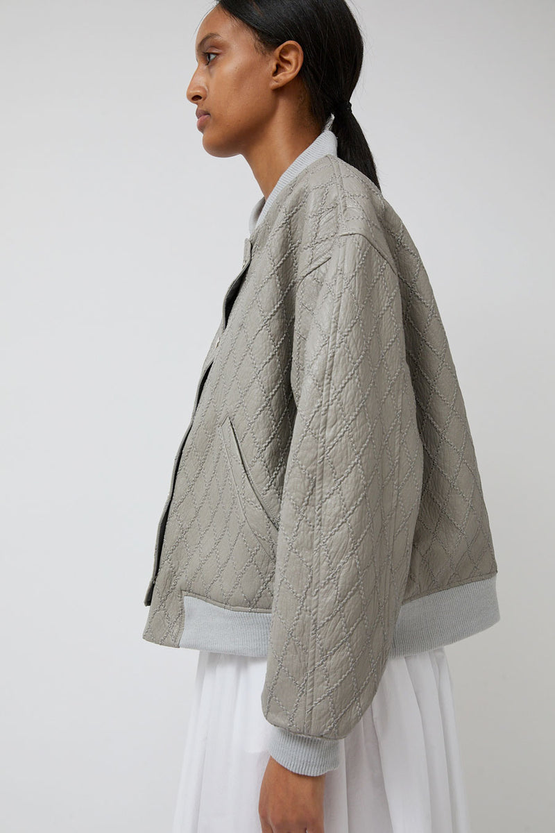 No.6 Theo Bomber in Grey Diamond