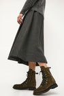No.6 U Seam Lace Up Boots on Crepe Sole in Bosco