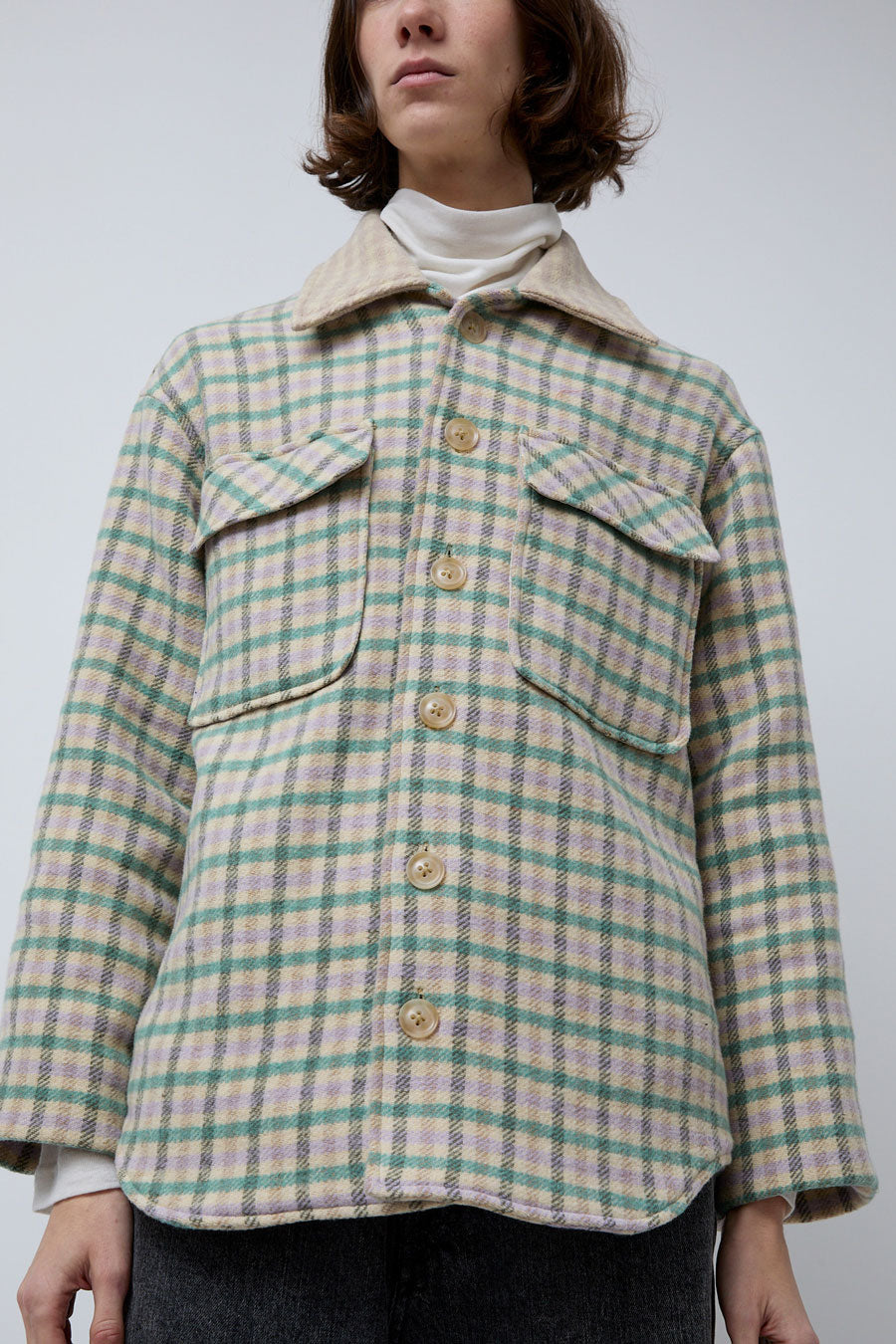 No.6 Wilson Jacket in Mint Lilac Plaid