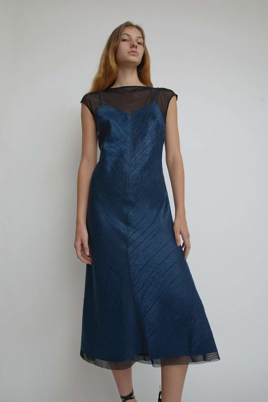 No.6 Yasmin Dress in Navy Crinkle