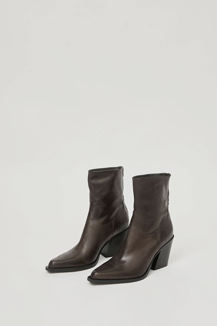 No.6 Zip Up Western Boot in Espresso