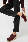 No.6 Bridget Clog on Mid Wedge in Burgundy Suede