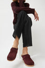 No.6 Bridget Clog on Mid Wedge in Burgundy Suede