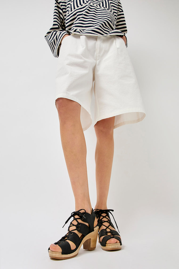 No.6 Corset Clog on High Heel in Midnight