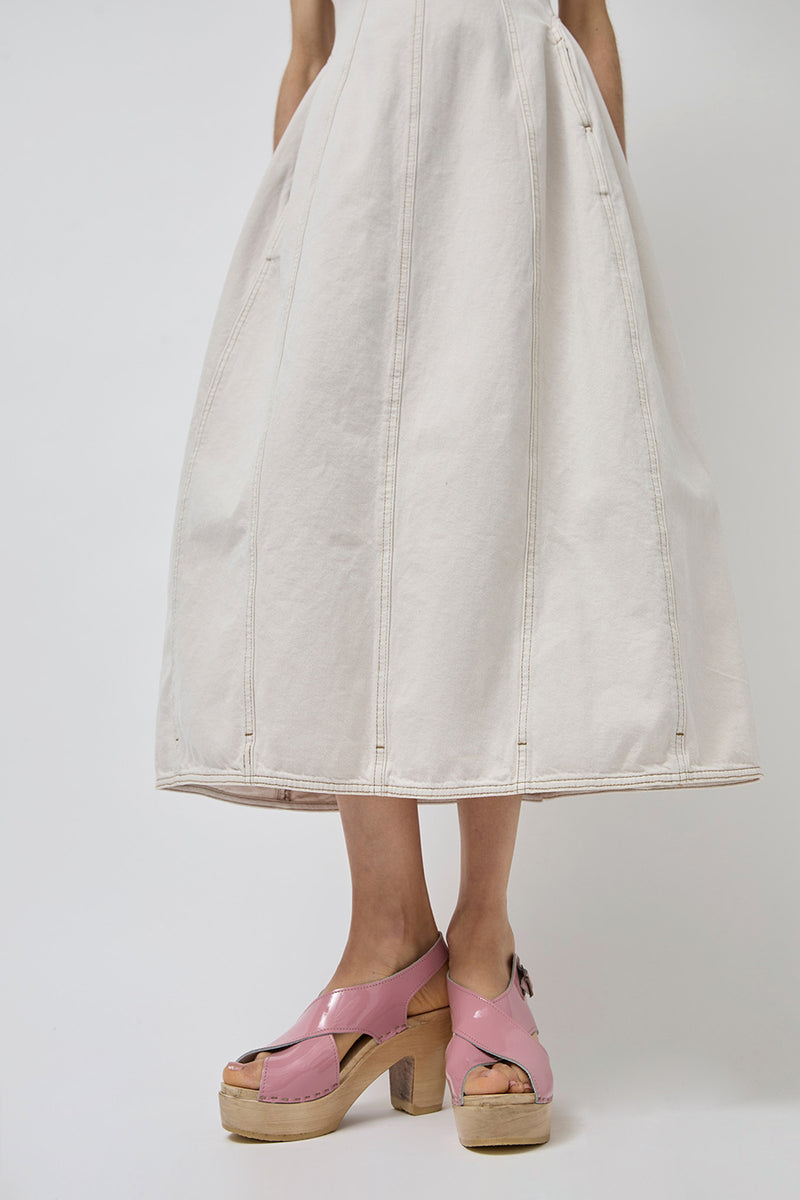No.6 Crossover Clog on Platform in Mauve Patent