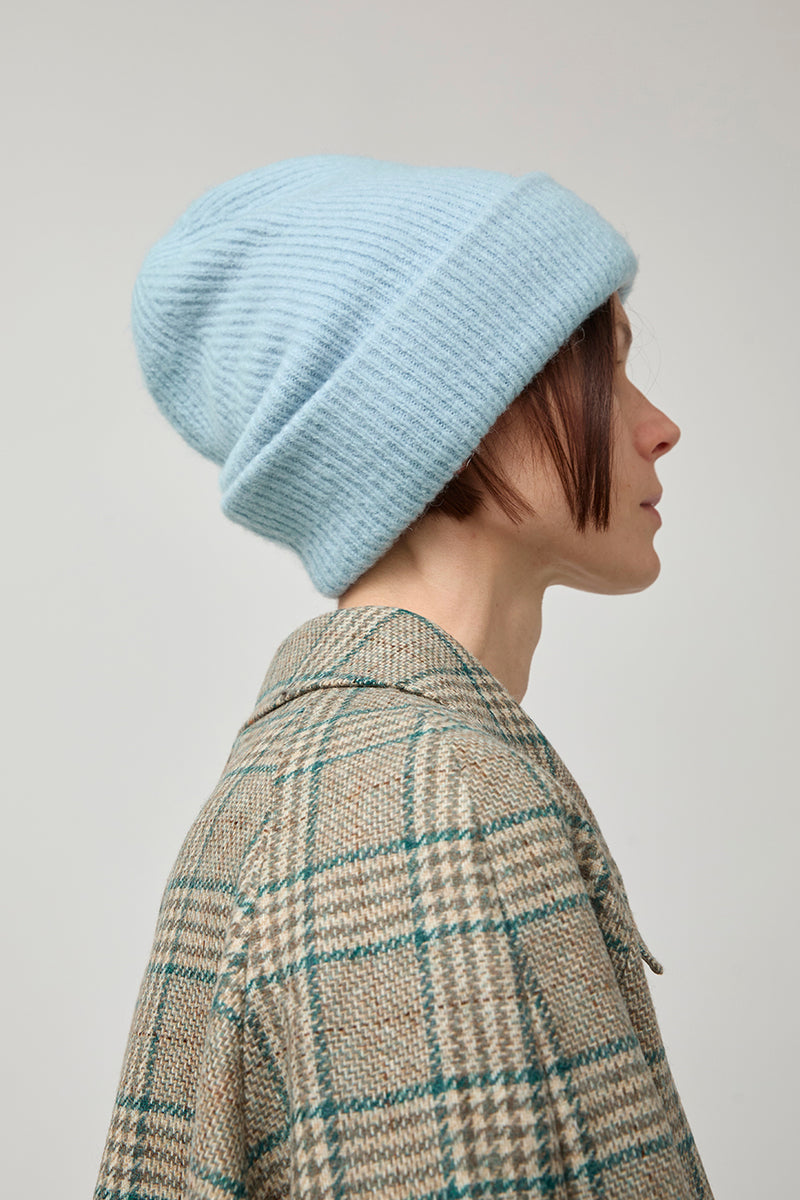 No6 Knit Hat in Ice Blue RESHOOT