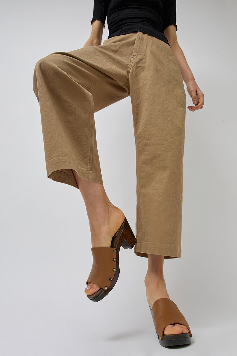 No.6 Leah Studded Clog on High Heel in Palomino on Cocoa Base