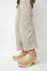 No.6 Liza Clog on Mid Tread in Clay with Bone Shearling