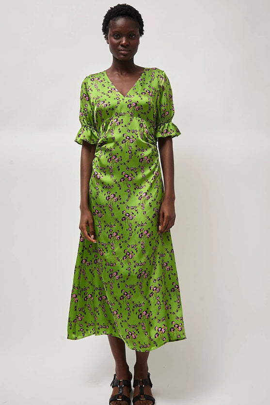 No.6 Luisa Dress in Green Trellis