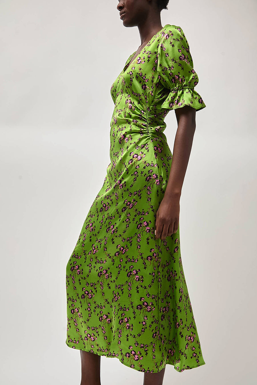 No.6 Luisa Dress in Green Trellis