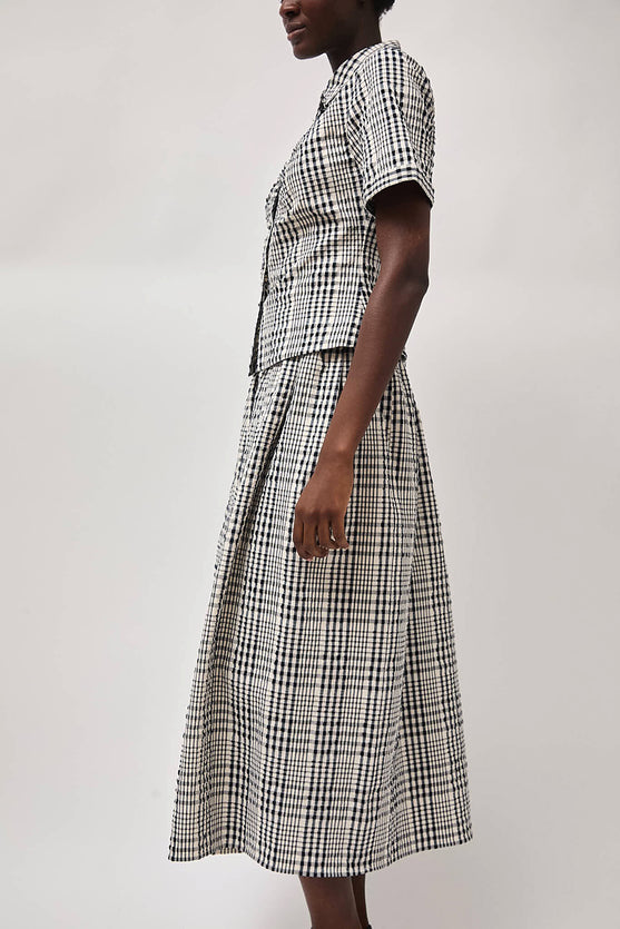 No.6 Mel Skirt in Navy and White Gingham