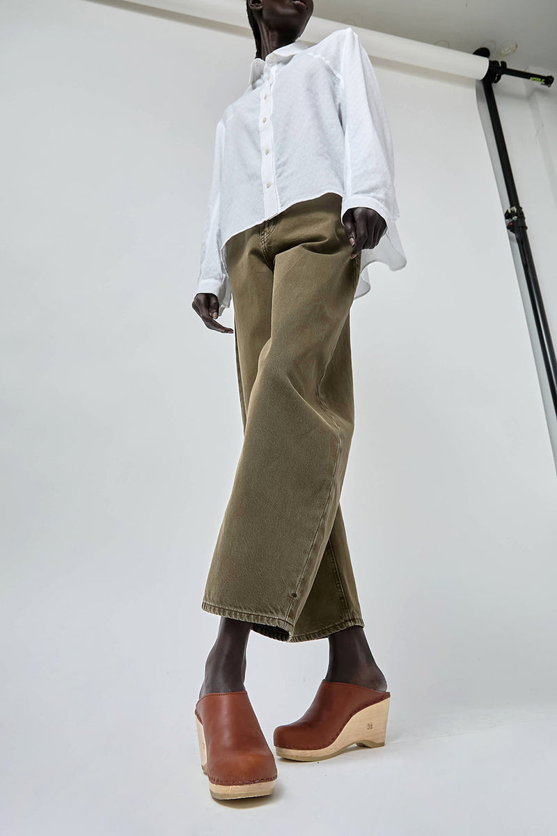 No.6 New School Clog on Wedge in Bourbon