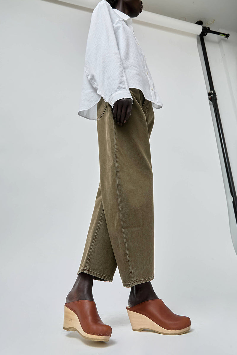 No.6 New School Clog on Wedge in Bourbon