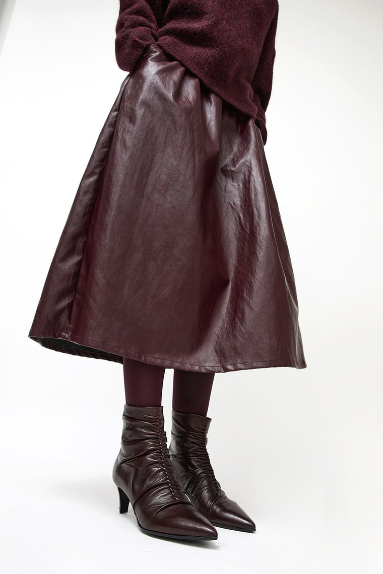 No.6 Ruched Heeled Boot in Syrup