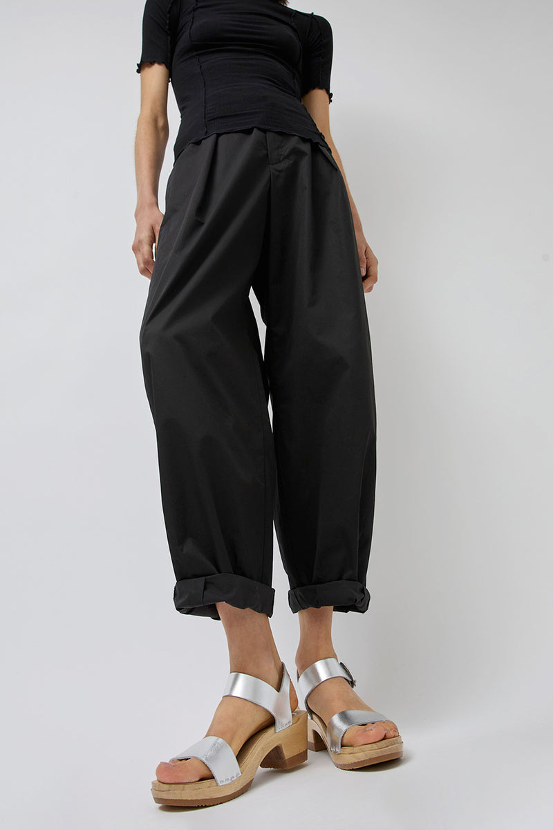 No.6 Two Strap Clog on Mid Heel in Silver