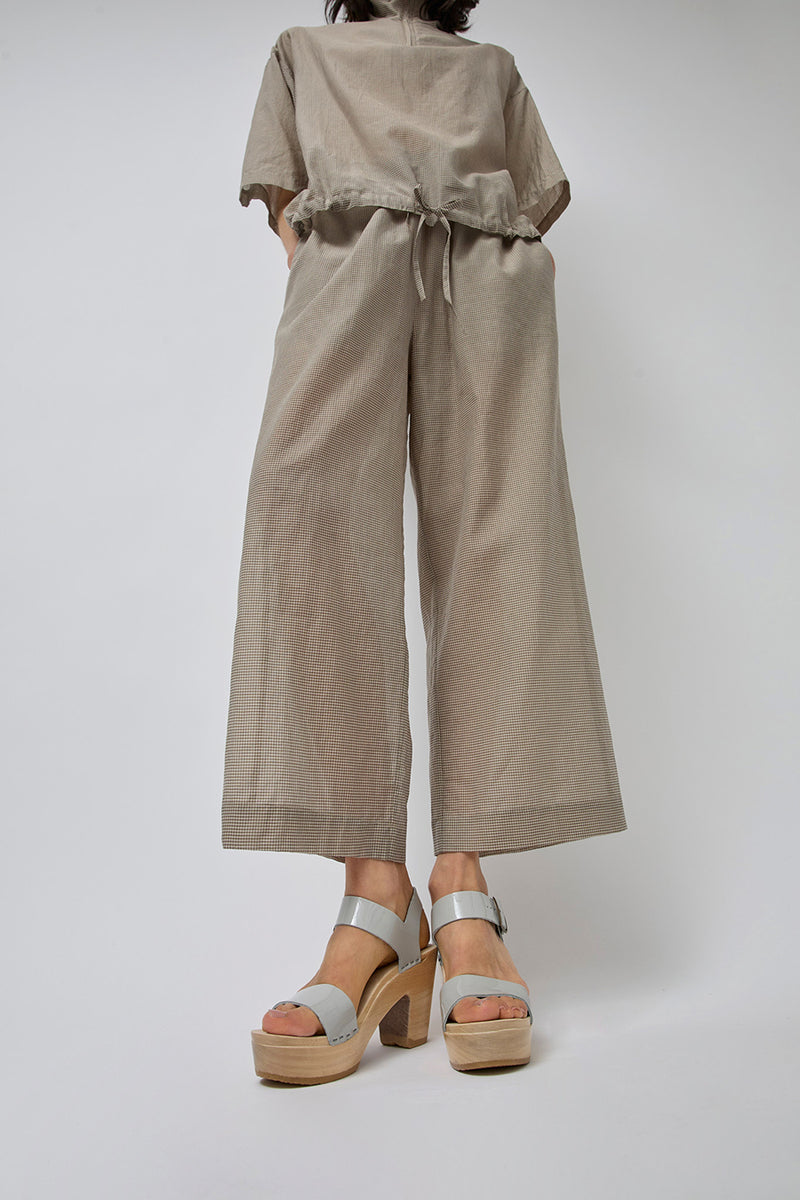 No.6 Two Strap Clog on Platform in Dove Patent