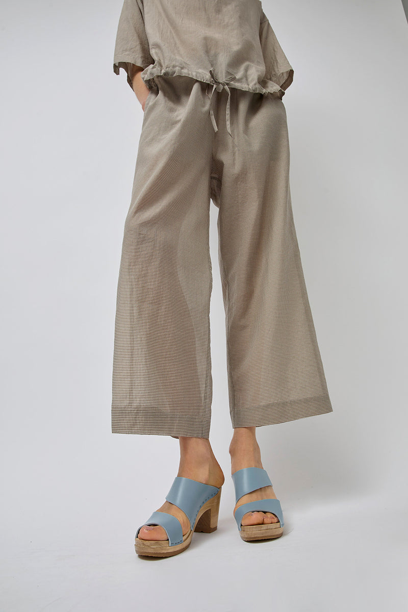 No.6 Valentina Clog on High Heel in Light Blue
