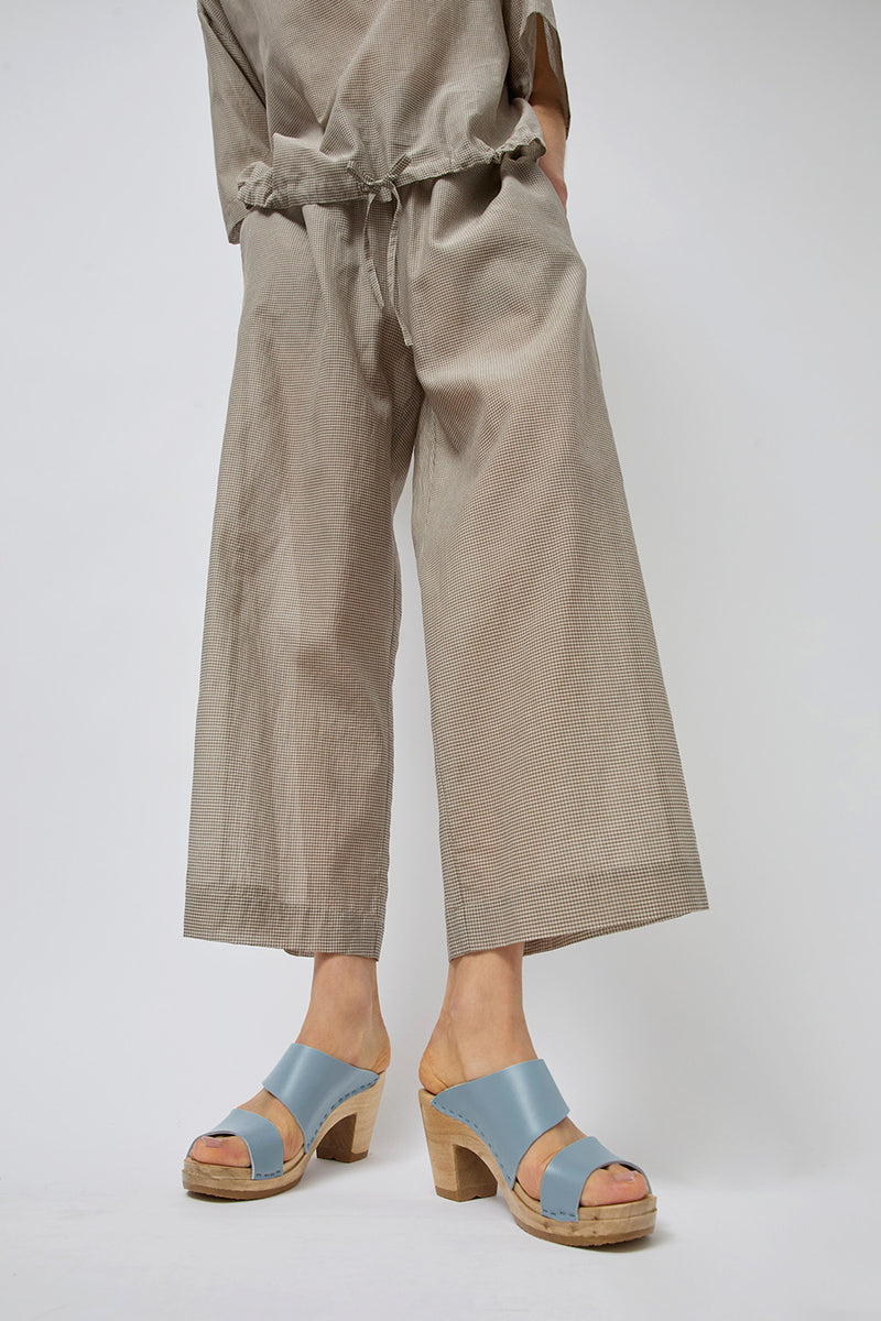 No.6 Valentina Clog on High Heel in Light Blue