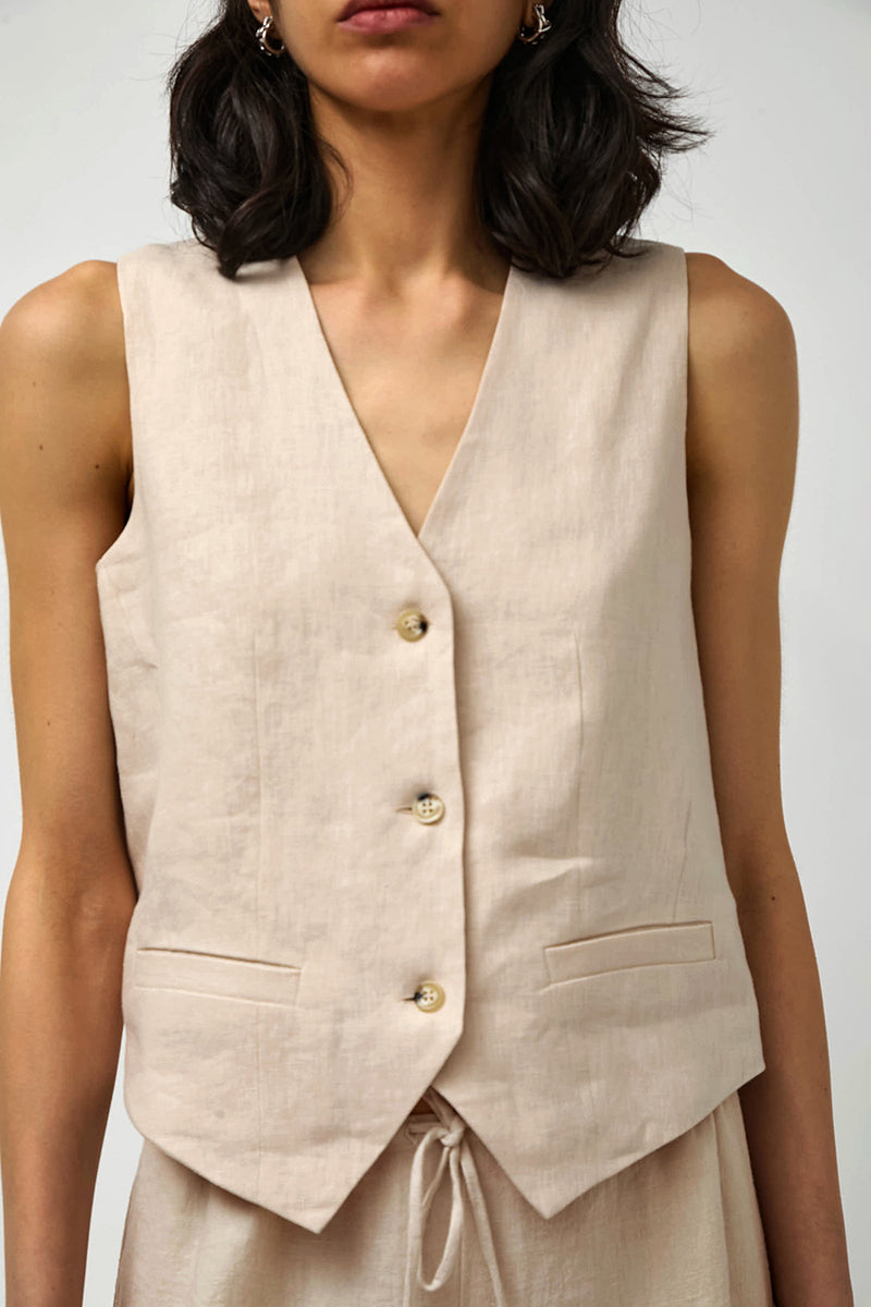 No.6 Martin Vest in Natural