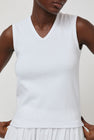 Nothing Written 90's V-Neck Sleeveless Top in White