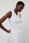 Nothing Written 90's V-Neck Sleeveless Top in White