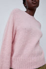 Nothing Written Alpaca Pullover Sweater in Baby Pink