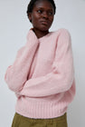 Nothing Written Alpaca Pullover Sweater in Baby Pink