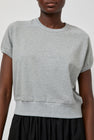 Nothing Written Bibi Cotton Sweatshirt Tee in Gray