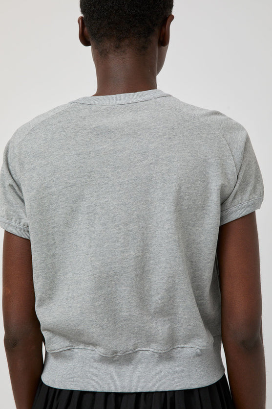 Nothing Written Bibi Cotton Sweatshirt Tee in Gray